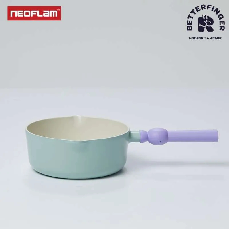 Neoflam 18cm BETTER FINGER Wok Pan Wajan Estetik Keramik Korea Anti Lengket/ Penggorengan Nonstick K