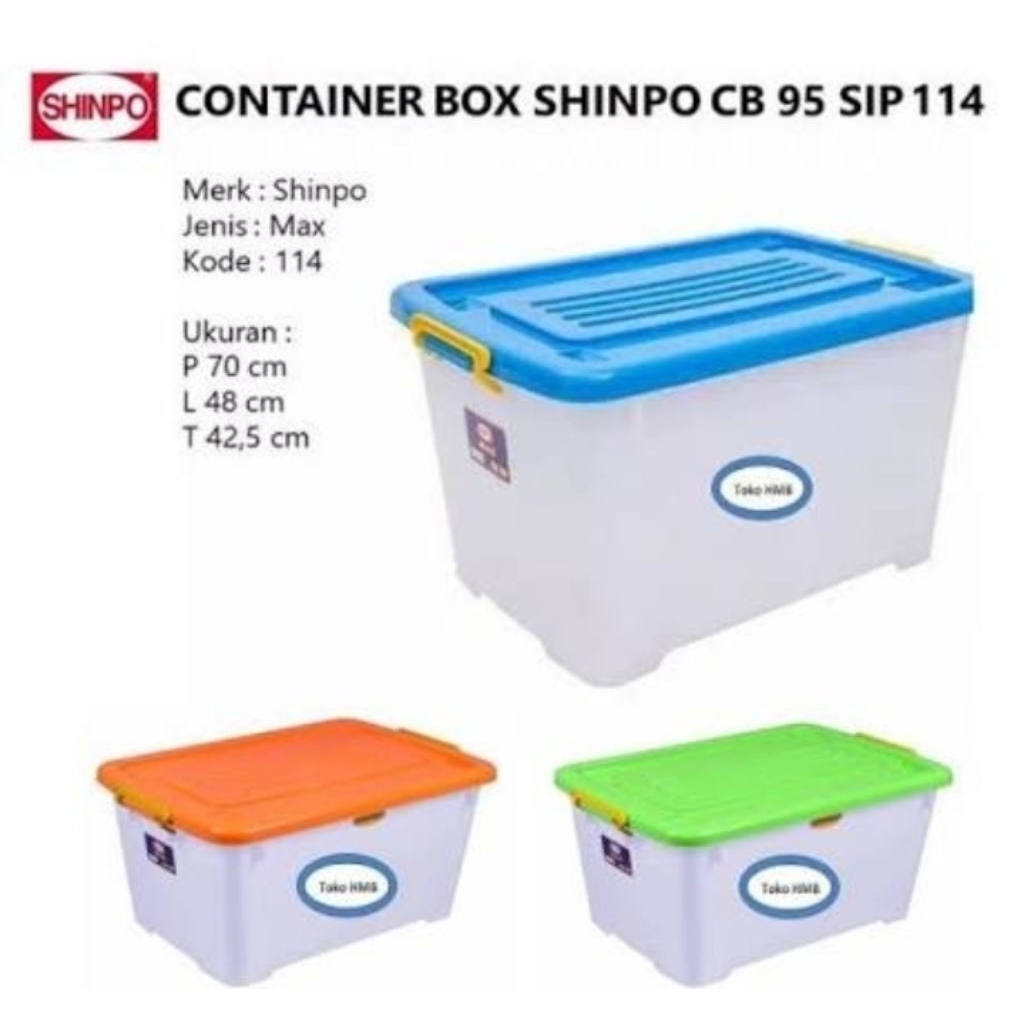 [WAJIB CHAT] SHINPO Container Box 95 Liter | Box Container