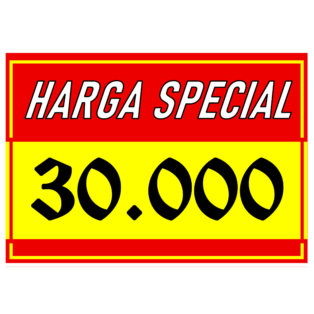 HARGA BANDROL / KERTAS TULISAN + LAMINATING / KERTAS HARGA BANDROL / NAMETAG HARGA JUALAN / Tag harg