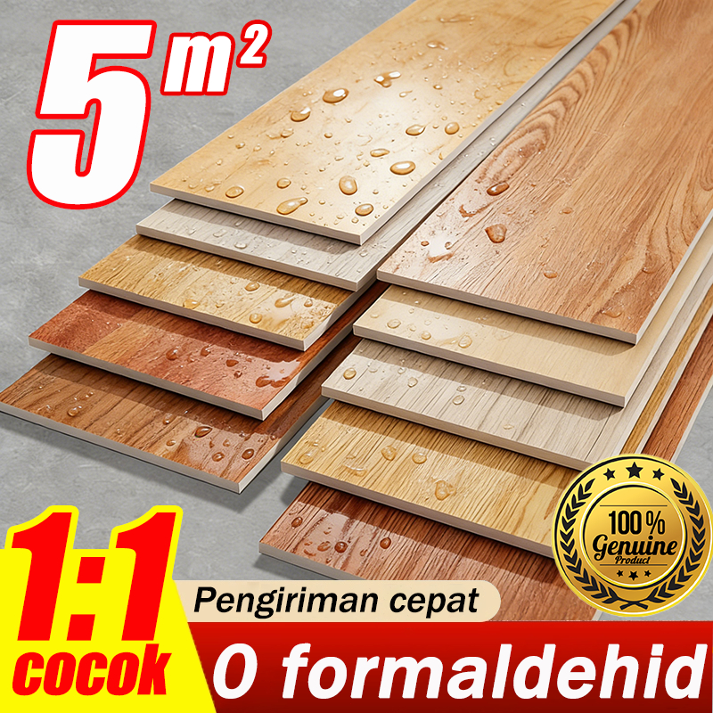 Lantai Vinyl Sticker 91.5cmX15.2cmX3mm 1 Box (36 Pcs) PVC Perekat Premium Flooring Lantai Kayu Vinyl