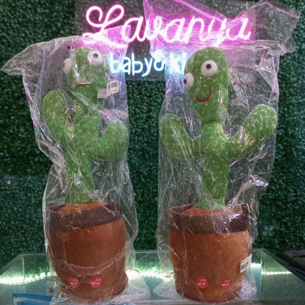 MAINAN BONEKA KAKTUS GOYANG | BISA BICARA DAN MENARI