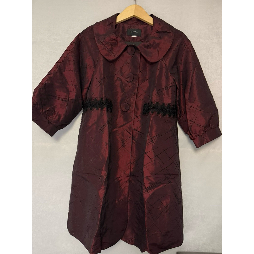 DRESS BALON MERAH MAROON FASHION KOREA