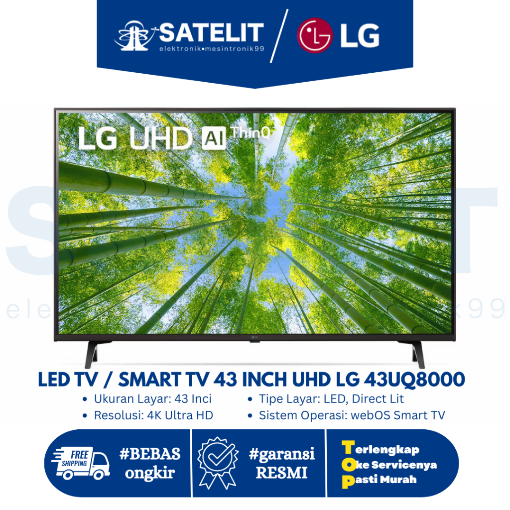LED TV / SMART TV 43 INCH UHD LG 43UQ8000