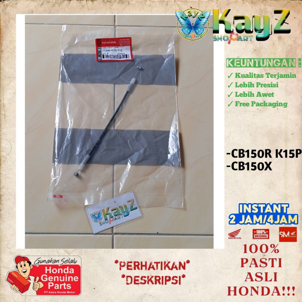 Kabel Kunci Jok Seat Lock Honda CB150X CB150R Original 77240K15710