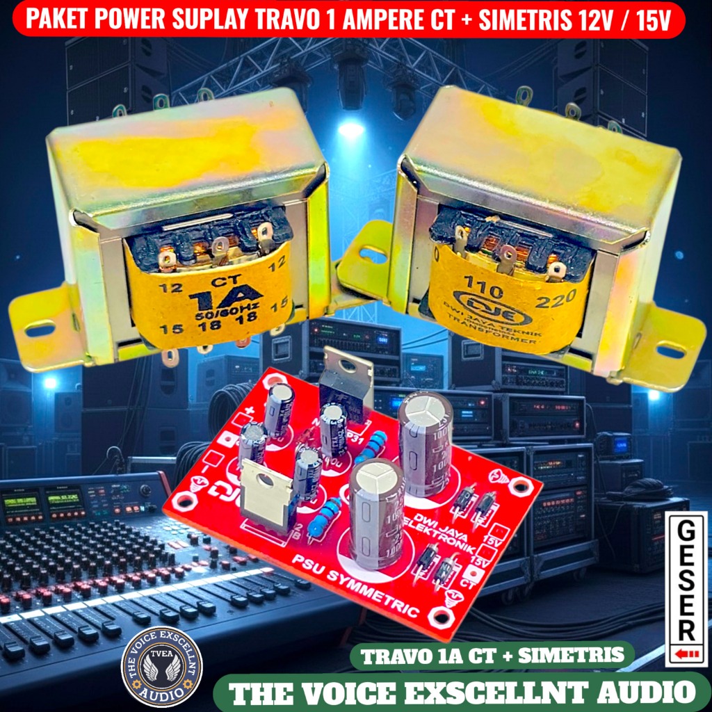 Psu Simetris Ct 12,15v 1A Komplit Trafo