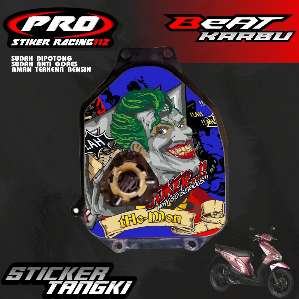 STIKER TANGKI BEAT KARBU STIKER TANGKI BENSIN MOTOR BEAT KARBU WATERPROF