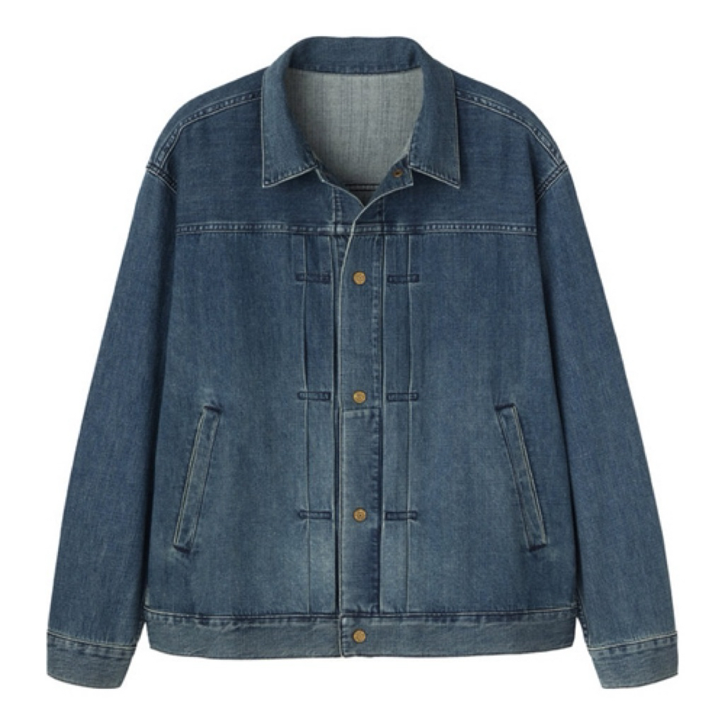 - Brand New - GU by Uniqlo - Denim Blouson Jacket - Blue - Size M fit L