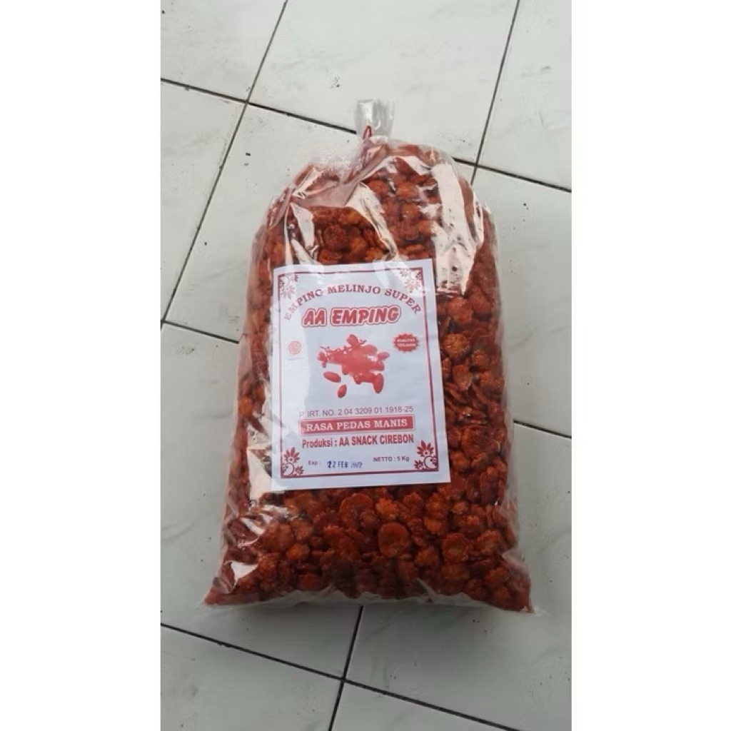 free dus 5KG EMPING MELINJO PEDAS MANIS KHAS CIREBON TERMURAH