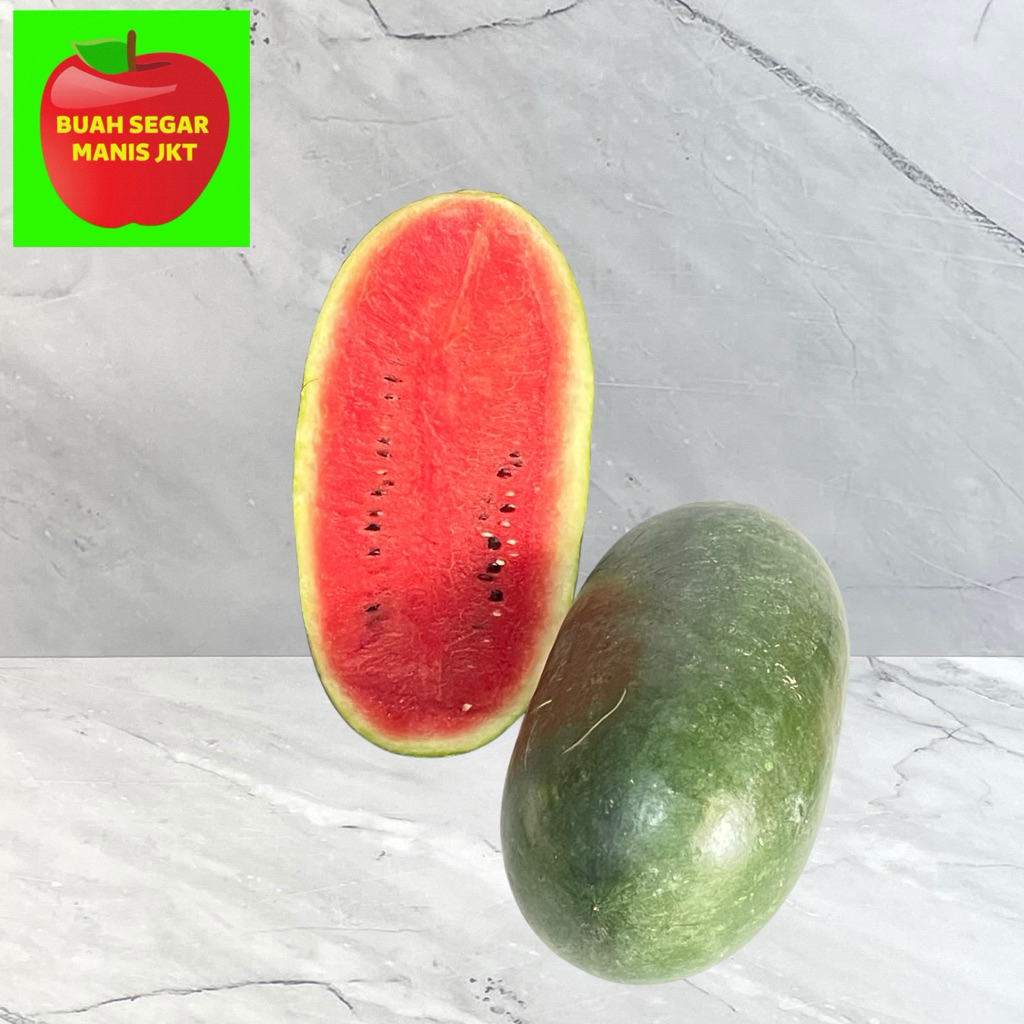 BUAH SEMANGKA INUL MERAH BERBIJI SEGAR MANIS HARGA PER BUAH