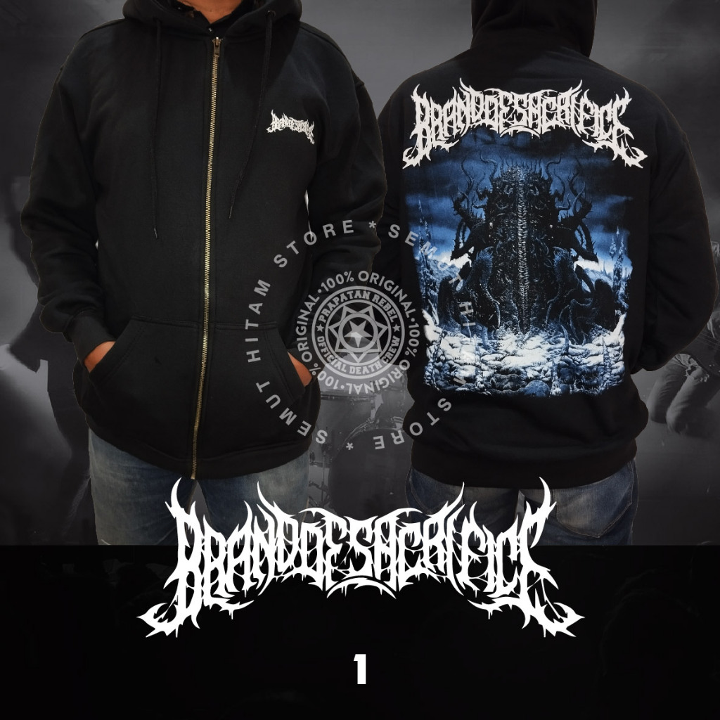 Jaket Jumper Hoodie Zipper BRAND OF SACRIFICE Band Musik Metal Prapatan Rebel Heaven Hell