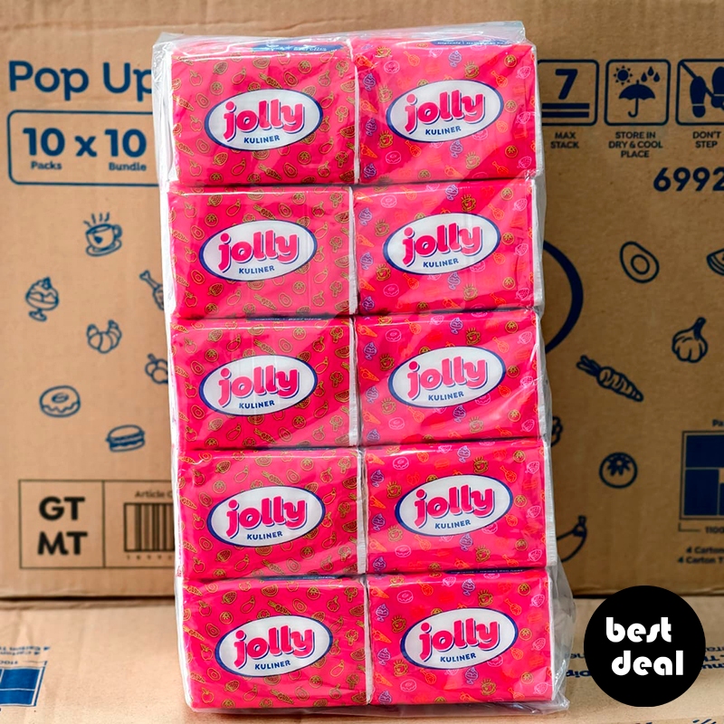(10 Pack) Jolly Pop Up Tissue Tisu Kuliner Kotak Mini