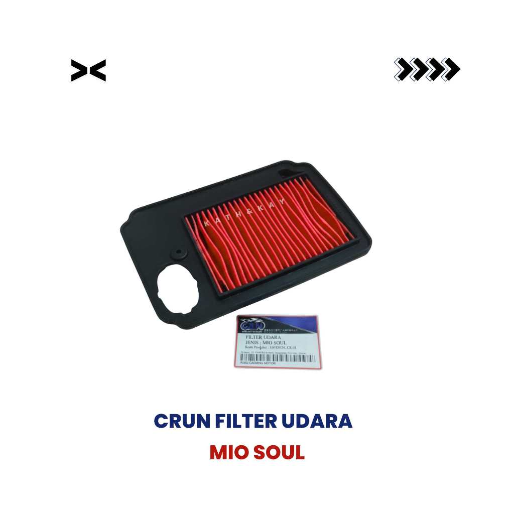 CRUN Filter Udara Mio Soul Yamaha | Air Filter Motor Mio Soul | Sparepart Mio Soul  Tahan Lama