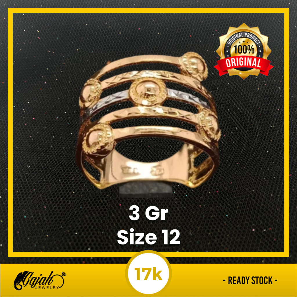 Cincin Emas 17K - Toko Emas Gajah - 3 Gram 2432