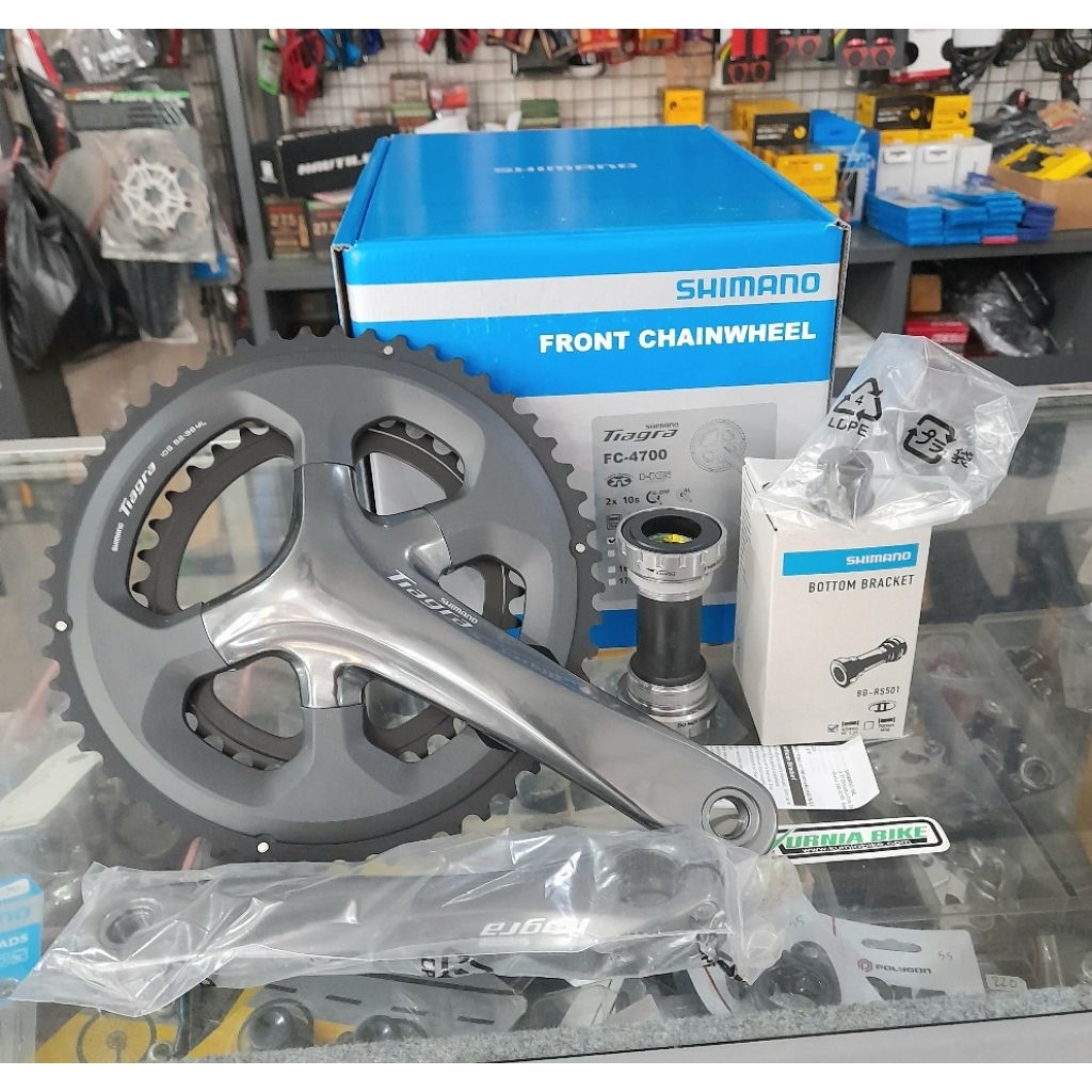 crank shimano tiagra crankset tiagra + bb shimano