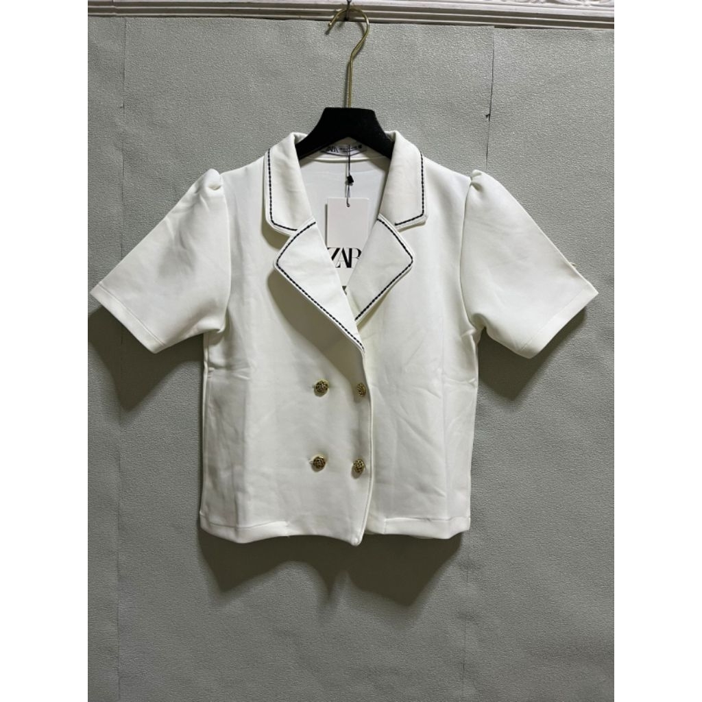 Atasan wanita Zara | Blazer wanita zara white | Blazer zara women | Blouse zara | Blouse wanita