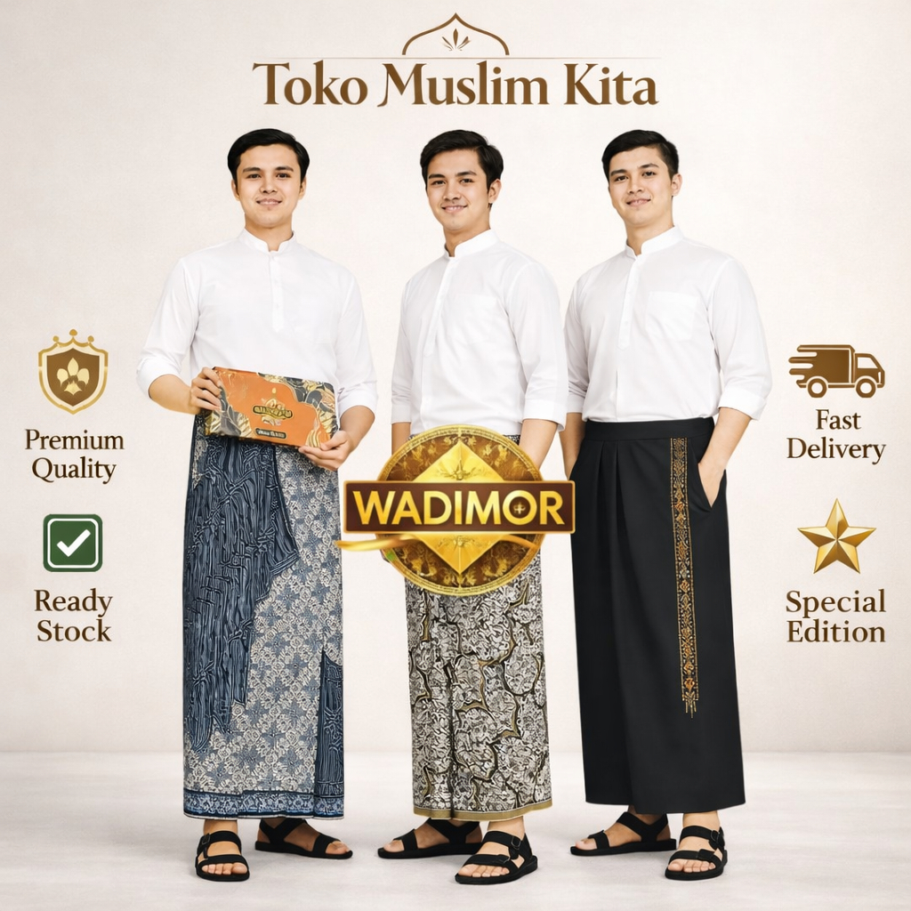 Sarung Wadimor Original Premium Motif Elegan Nyaman Dipakai Ibadah Harian