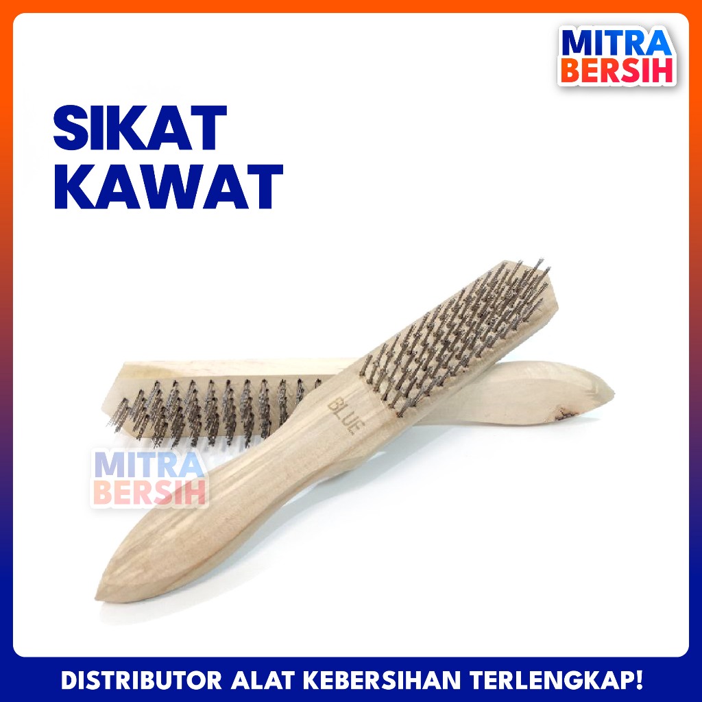 Sikat Kawat Besi Gagang Kayu / Sikat Kasar