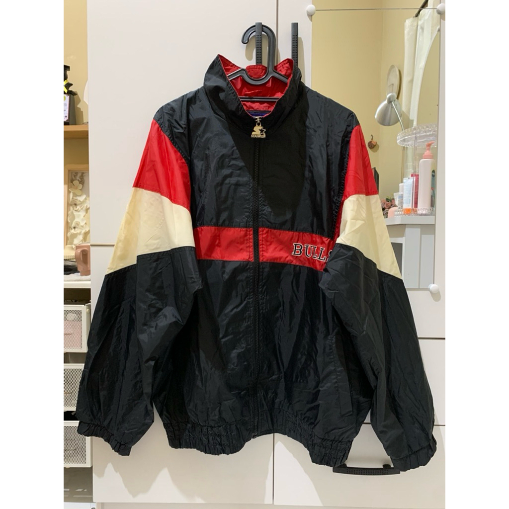 Jacket starter chicago bulls big logo colorblock