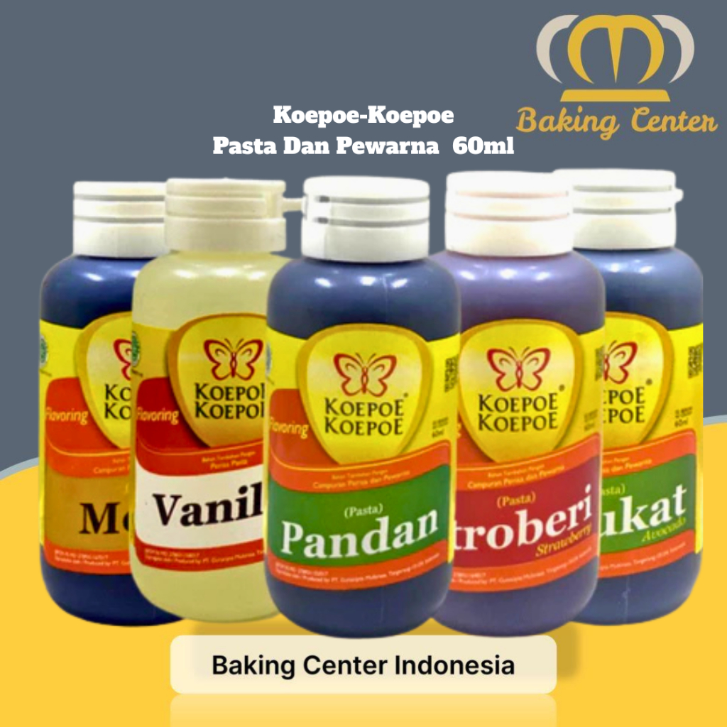 Pasta Perisa & Pewarna Makanan Koepoe Koepoe 60ml - Pewarna Makanan Kupu Kupu - Pasta Makanan Kupu K