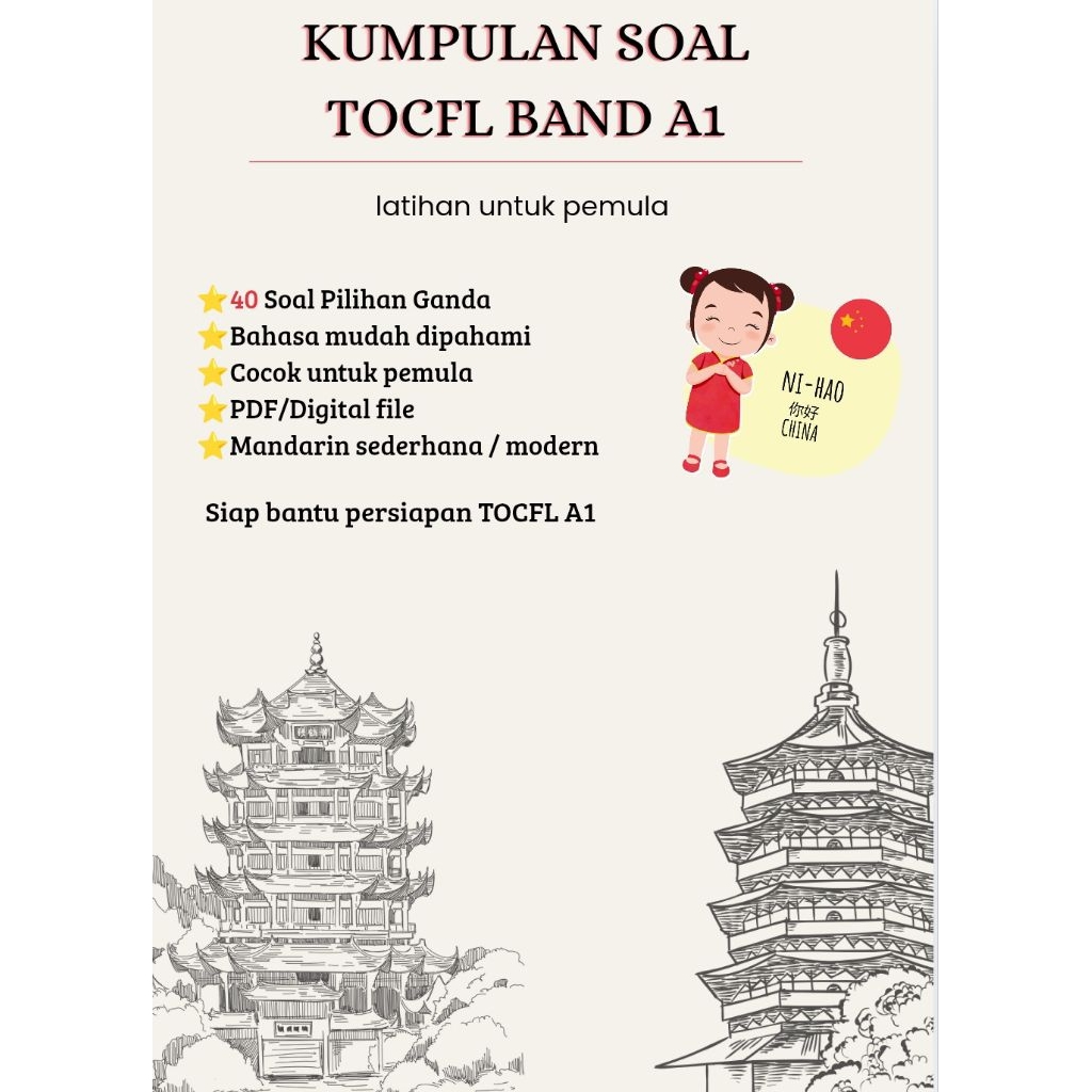 Latihan Soal TOCFL A1 Mandarin Modern (PDF)