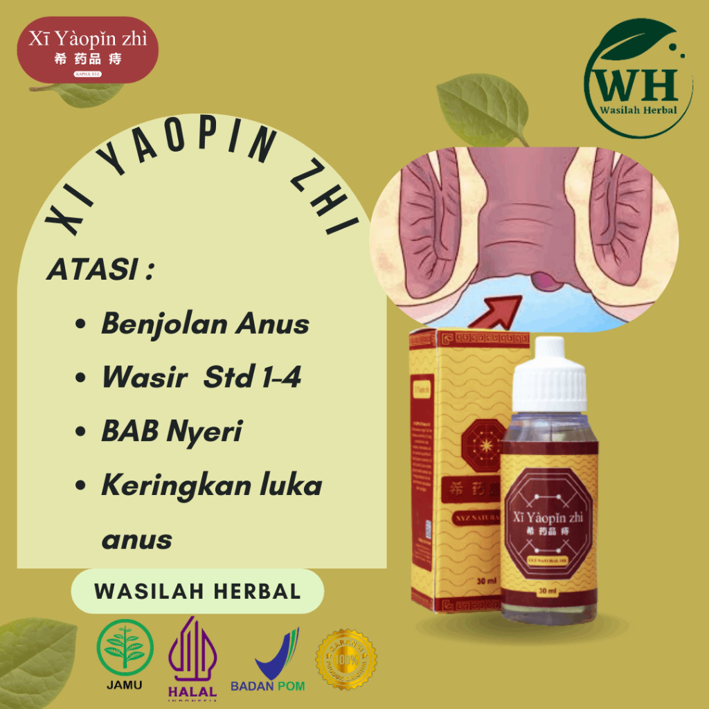 XI YAOPIN ZHI OIL MEMBANTU MEREDAKAN BENGKAK DAN NYERI PADA WASIR/AMBEIEN ISI 30ml - XYZ-002