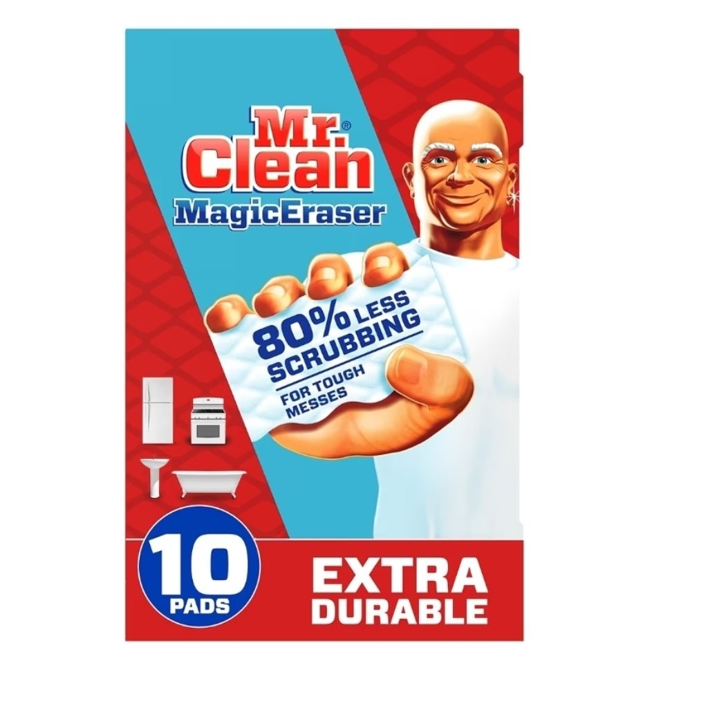 Mr. Clean Magic Eraser Extra Durable, White, 10 Pads