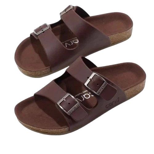PROMO Sandal Pria Carvil kulit Terbaru original / Sandal Kulit Pria / Sandal Jepit Pria / Sandal Asl