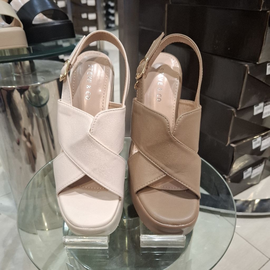 Sandal Wedges Wanita Brand STEVE&CO ORI