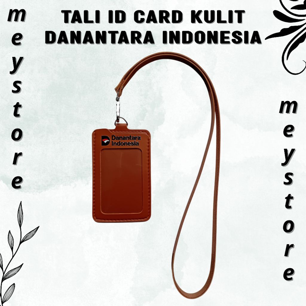 Tali ID CARD Kulit UV Premium DANANTARA INDONESIA / Lanyard Holder Kulit UV DANANTARA INDONESIA [REA