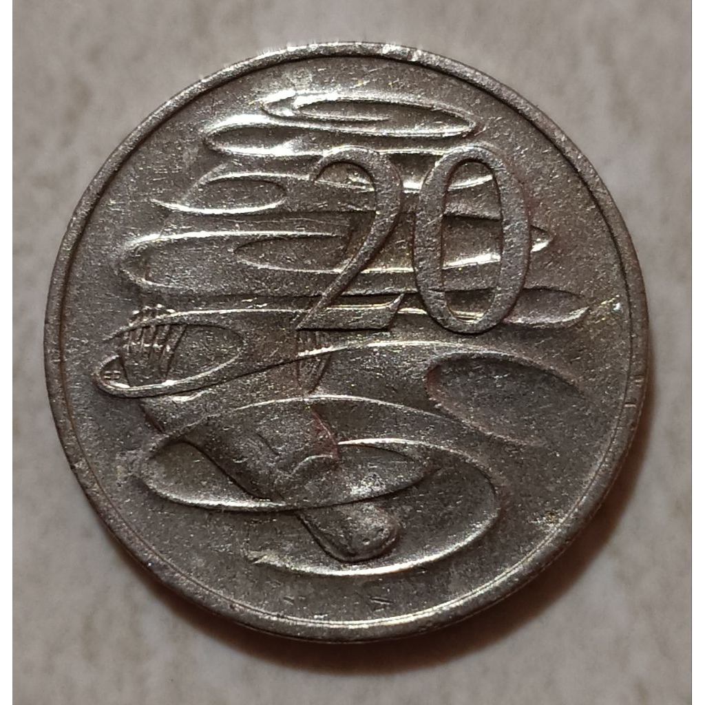 koin Australia 20 cent tahun 1996..