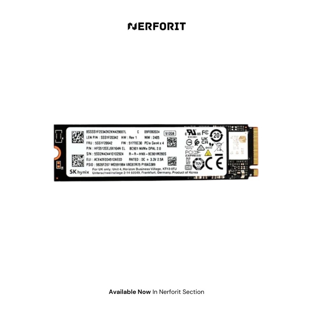 SSD NVME 512GB GEN 4 SKHYNIX 2280