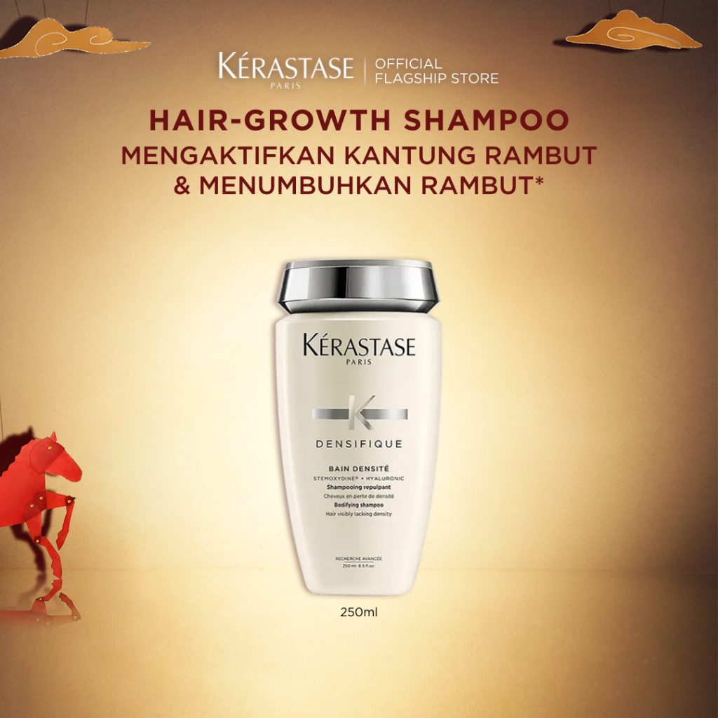 Kerastase Densifique Bain Densite 250ml Hair Growth Shampoo - Shampoo untuk Rambut Lebih Tebal & Leb