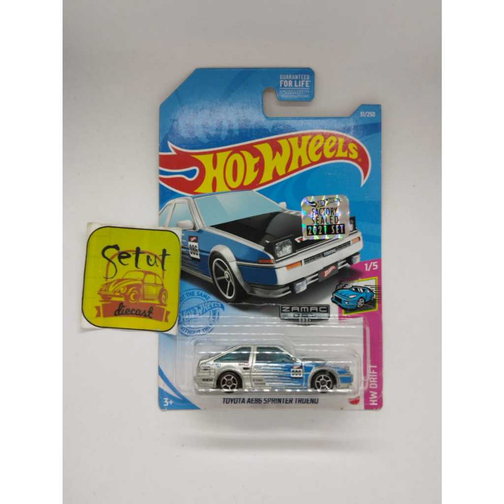 HOT WHEELS HOTWHEELS EXCLUSIVE TOYOTA AE-86 TRUENO FALKEN ZAMAC FACTORY SEALED FS + PROTECTOR