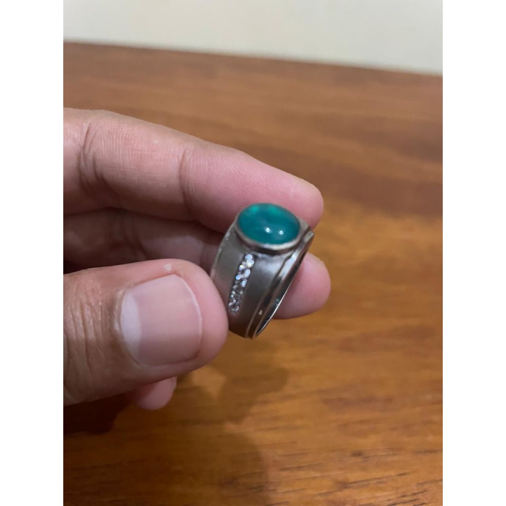 BATU AKIK BACAN DOKO RING PERAK HANDMADE