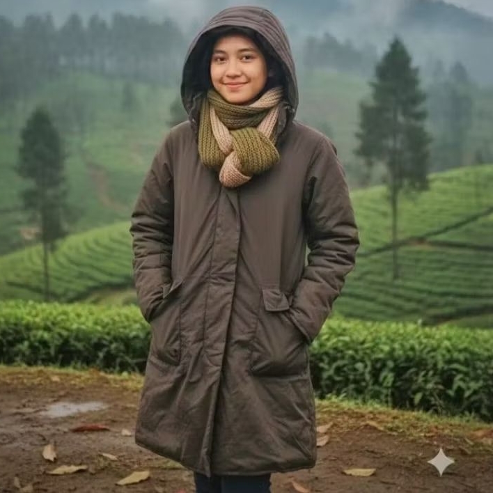 COAT JAKET PARKA TEBAL BULANG sz S fit M(second)