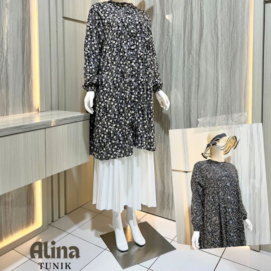 MEISYA TUNIK / LONG TUNIK RAYON / TUNIK PANJANG/ TUNIK MIDI / TUNIC MUSLIMAH / MIDI DRESS RAYON / TU