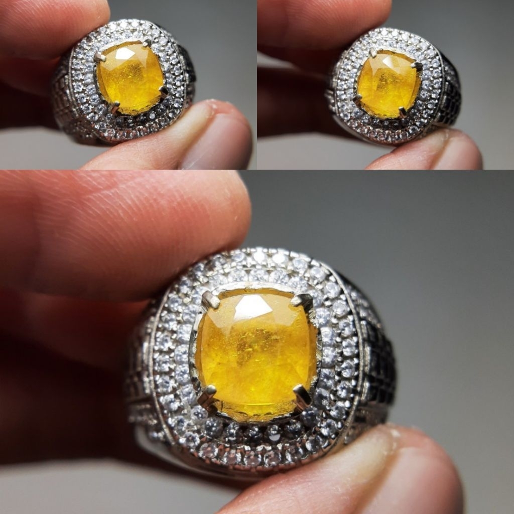 Natural Yellow Sapphire Safir Kuning Batu Yakut Bukan Ruby Emerald Jamrud Zamrud Blue Safir Selon Ce