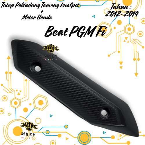 Tutup Pelindung Tameng Knalpot Beat PGM Fi 2013-2015 Beat Fi Beat Injeksi K25 Original Standar