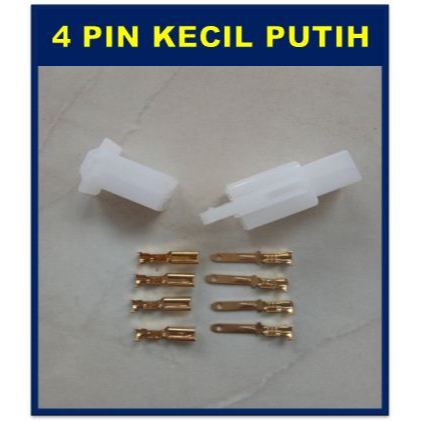 Soket 4 pin kecil putih / socket 4 pin kecil / soket kabel 4 pin kecil / socket kabel 4 pin kecil / 