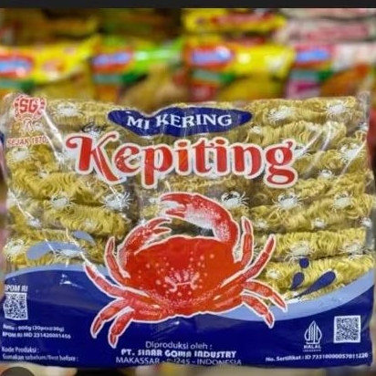 Mie kering Kepiting /Pasar Sayur Makassar