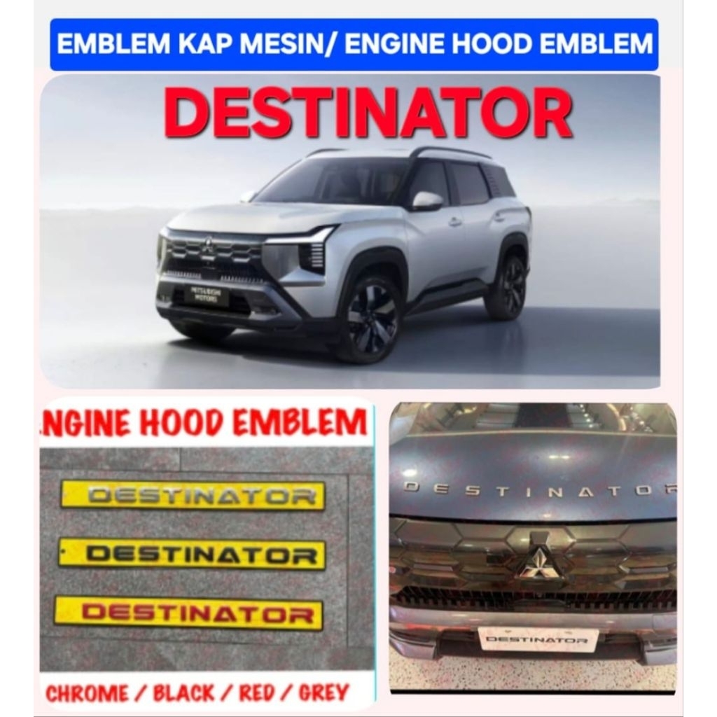 EMBLEM KAP MESIN DESTINATOR ( HURUF TEBAL )