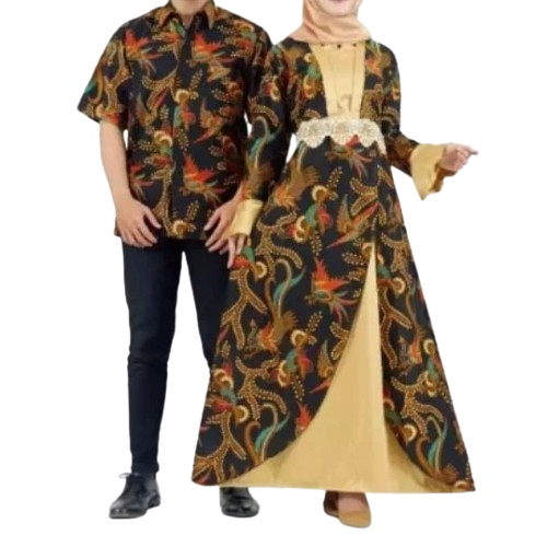 COUPLE GAMIS BATIK MODERN SERAGAM GAMIS BATIK SARIMBIT GAMIS BATIK MODERN