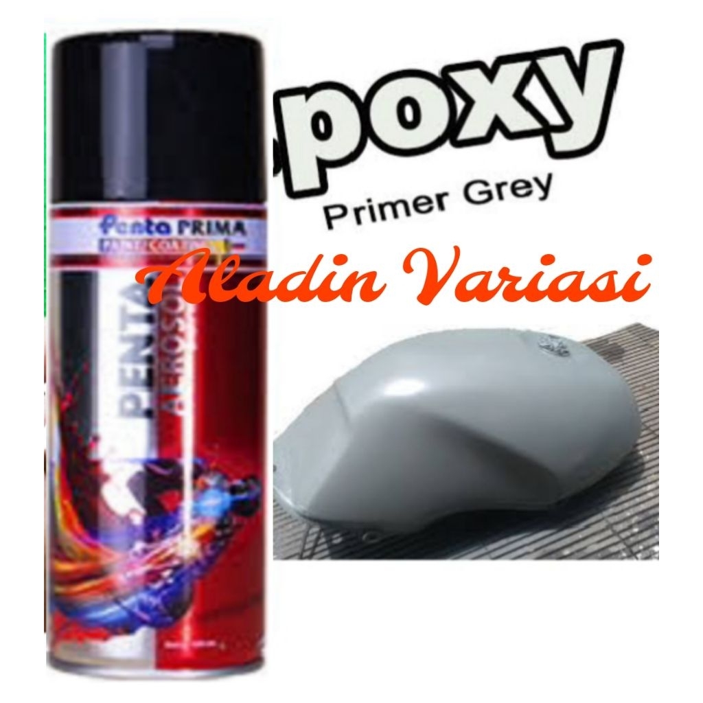 Pilok Poksi Cat Dasar Epoxy Primer Grey Penta Aerosol 400ml Cat Semprot Sepeda Motor Mobil