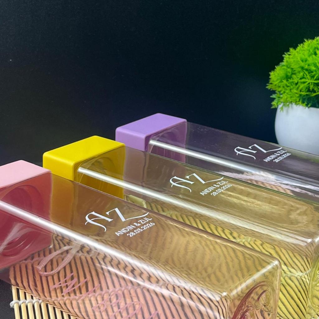 100 & 150+Sablon, Botol plastik 500 ml/ My Bottle Kotak || Tanpa Kemasan