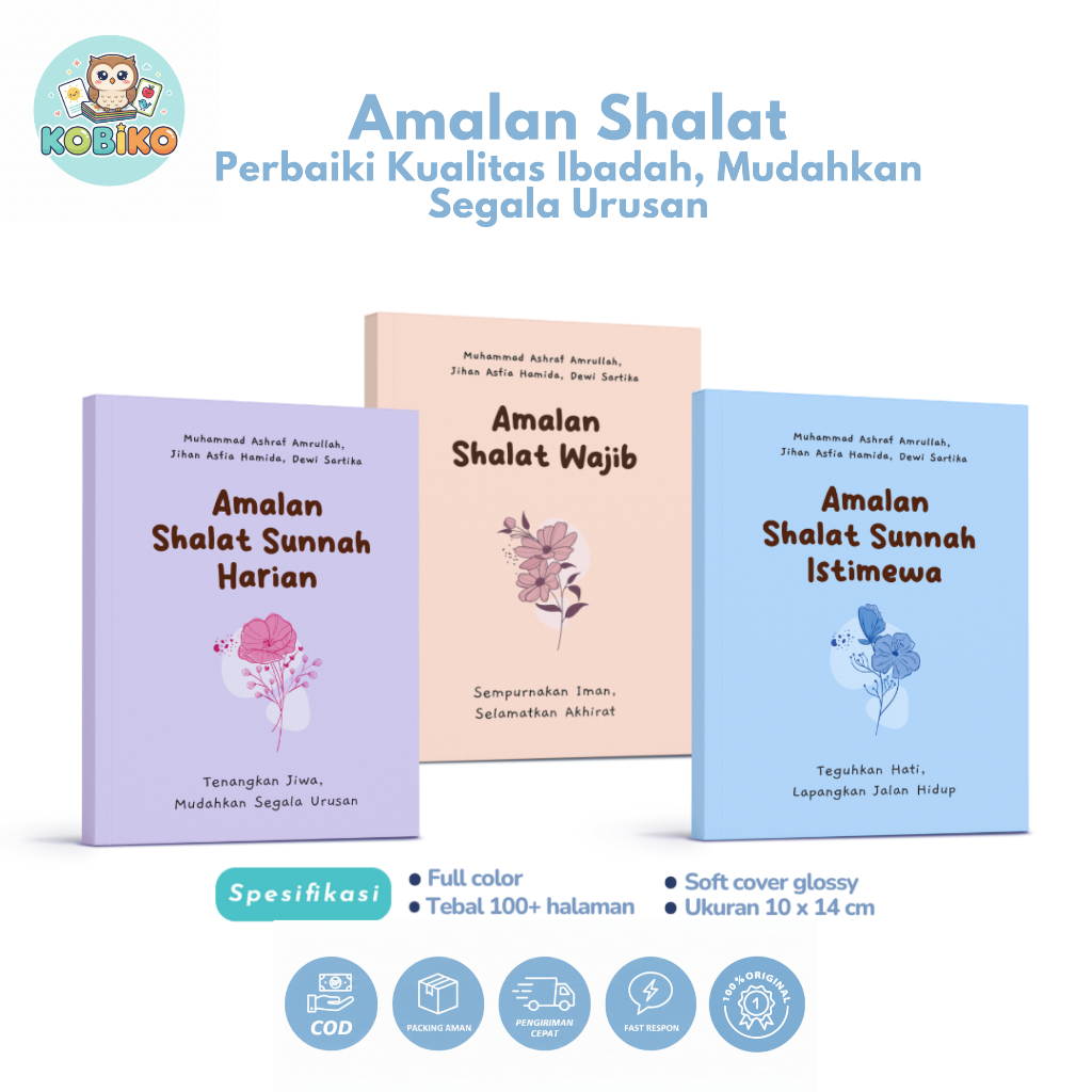 KOBIKO Buku Amalan Shalat Sunnah Istimewa, Shalat Wajib, Shalat Sunnah Harian