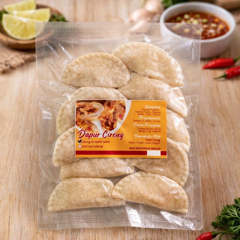 Cireng Isi Ayam Suwir Frozen Isi 10 pcs – Cireng Crispy Gurih, Jajanan Frozen Praktis