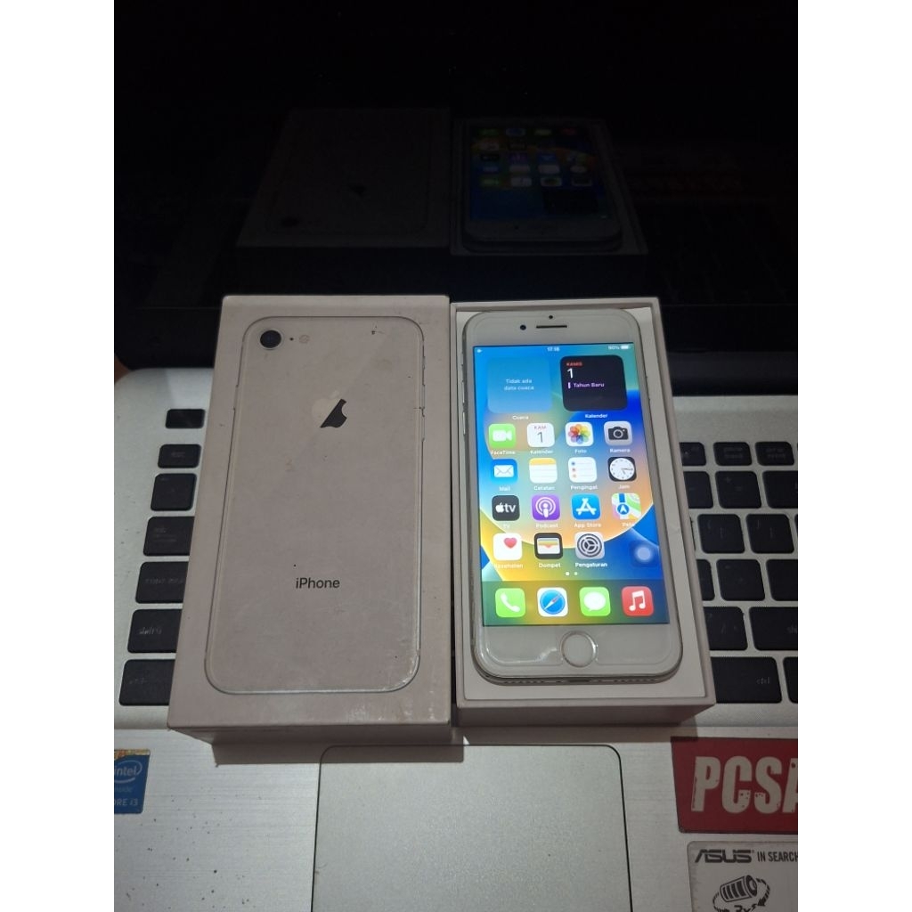 second iphone 8 64 ibox warna silver