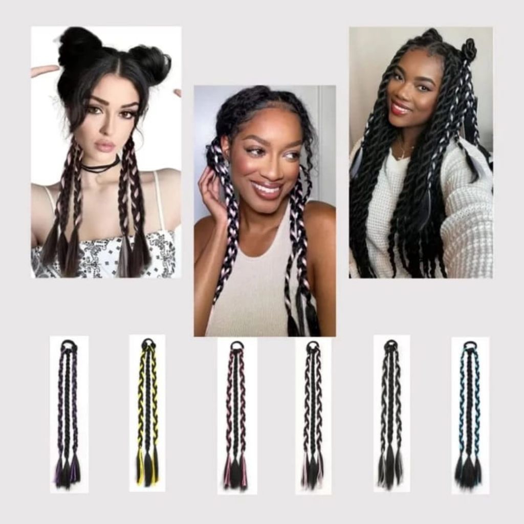 Rambut Kepang Korean Style Rambut Sambung Kepang Rambut Sambung Ponytail Kepang Rambut Kepang Kekini