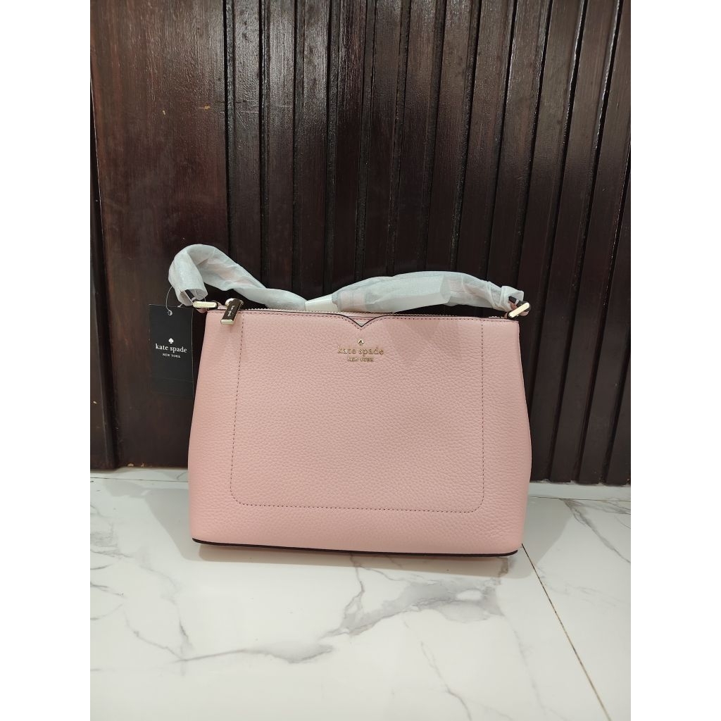 KS Harlow Crossbody rose tea Pebbled Leather