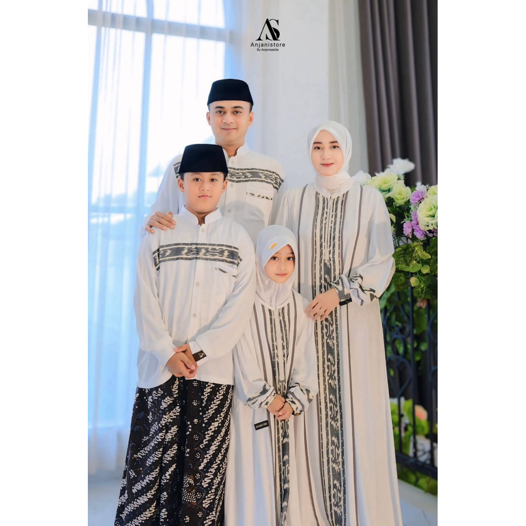 FAMSET ANJANI STORE PUTIH ETNIC LONCHING TERBARU